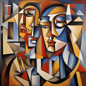 a painting in a cubism style in a American style a painting in a realistic style A modern or contemporary abstract painter is an artist who creates artworks that do not attempt to represent an accurate depiction of visual reality. Instead abstract painter