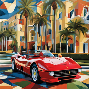 naples fl ferrari event  Cubism style