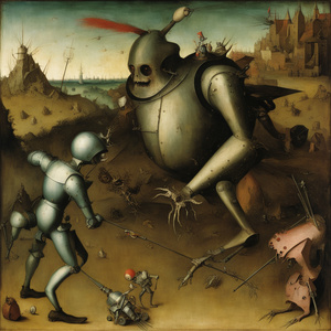 MECH VS. MONSTER SHOWDOWN. HIERONYMUS BOSCH