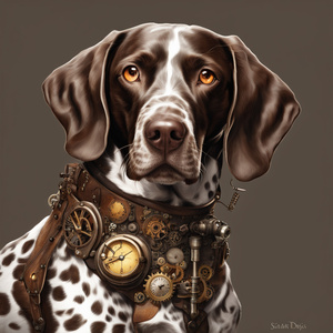 steampunk German Shorthaired Pointer