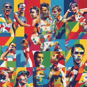 jo 2024 paris Pop art style