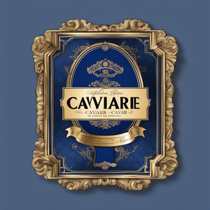 label chmpaigne blue gold caviar vintage