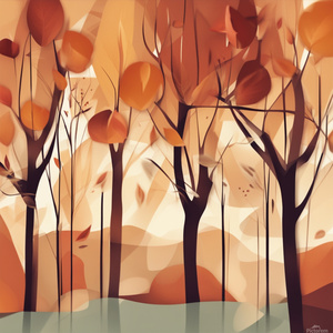 Autumn scene Abstract style