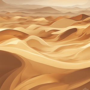 Desert sandstorm oasis. Abstract style