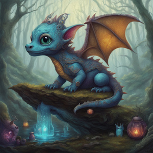 beautiful cuteness overload triadic colors cinematic official art  detailed digital painting  fantasy acrylic close  fairytale folkloric -dressed  detailed childrens surreal  ghostly transparent ethereal  nightmare  glassy little dragon gremlin creatures 