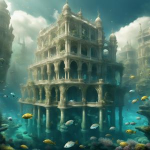 Underwater palaces grace.