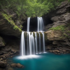 Hidden waterfall cove where wishes are whispered to the waters.