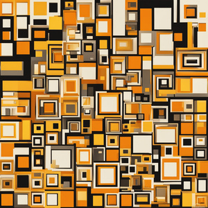 Modern orange and yellow squares Abstract style