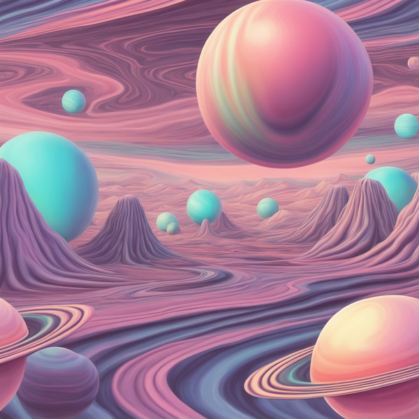 alien life form optical illusion alien planet pastel colors impactful maximalism full of life vibration realistic magical planets background by AIGALLERY