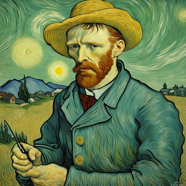 Cold and Flu Wars Van Gogh style Print