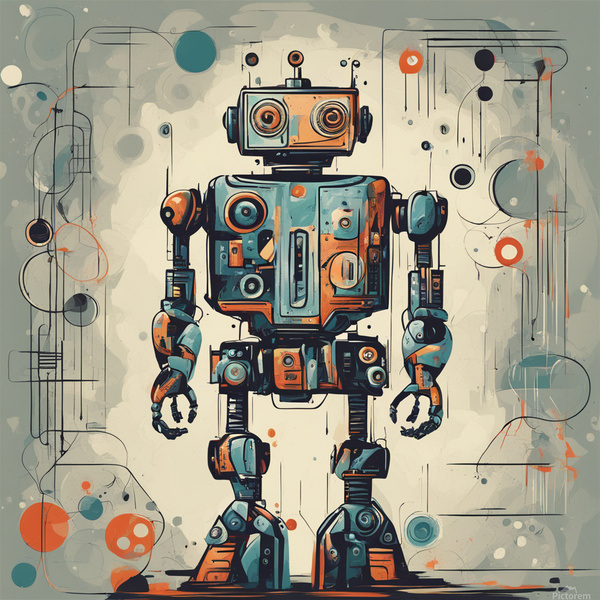robot  Abstract style Print