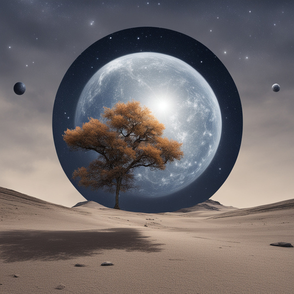Lêtre solitaire qui éclaire le ciel de sa lumière le cosmos contemporain jusque dans les confins de lunivers la matière de la planète Terre by AIGALLERY