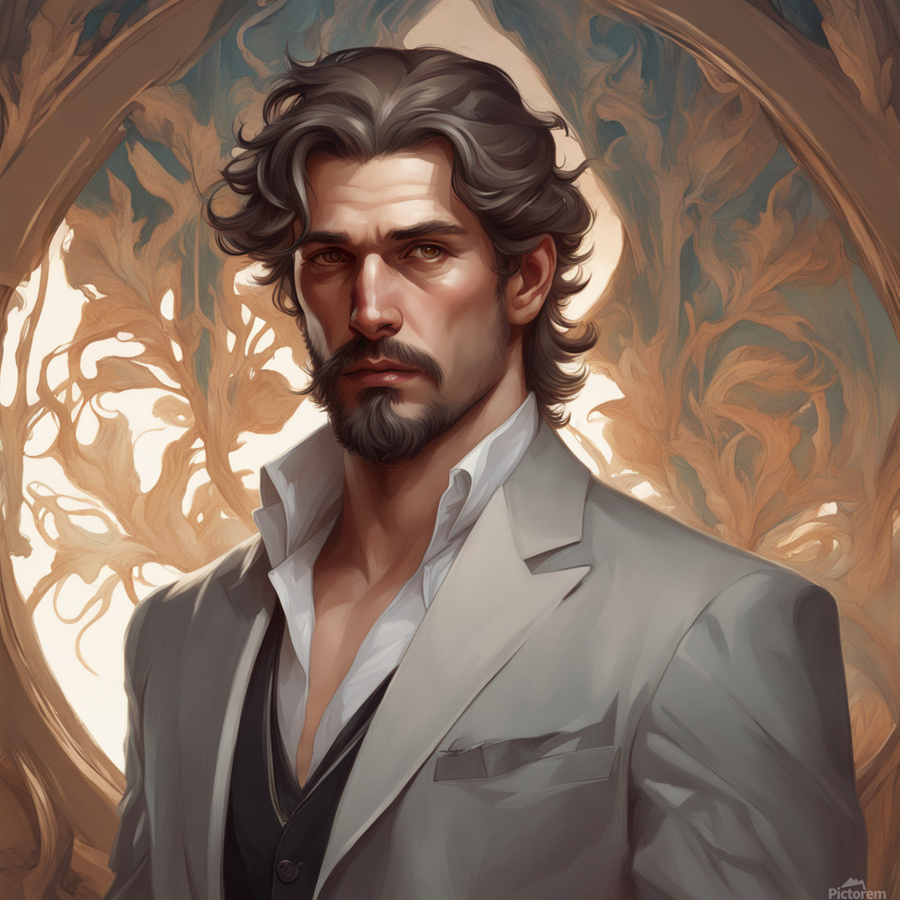 portrait man hyper realistic intricate elegant highly