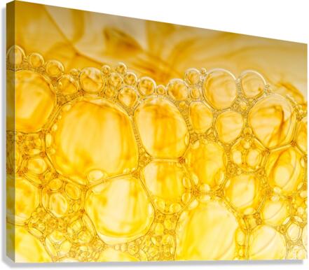 Yellow Bubble Flow Canvas Print