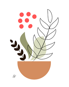 Boho Botanical Abstract