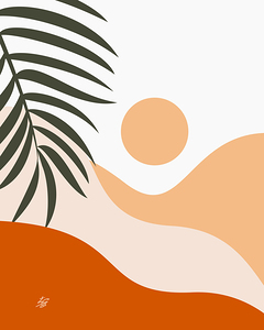 Boho Sunset Landscape