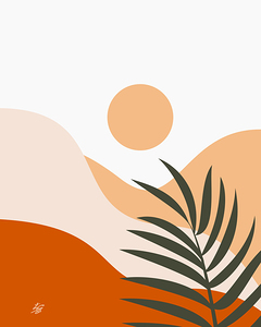Minimalist Sunset Landscape