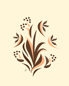 Floral Bouquet Swirl Abstract