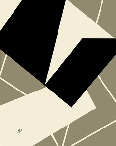 Geometric Abstract Beige
