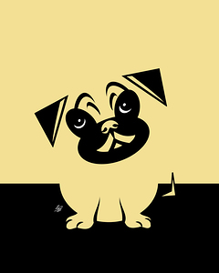 Stylized Pug Art