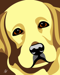 Labrador Retriever Vector Dog Art
