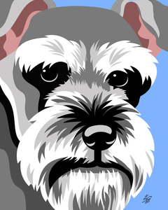 Schnauzer Dog Illustration
