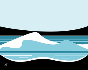 Ocean Tide Seascape Abstract