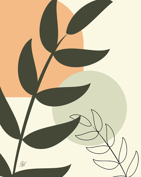 Modern Botanical Abstract Print