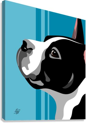 Boston Terrier Face Profile Canvas Print