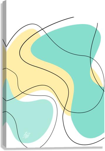 Abstract Thin Line Scribbles Canvas Print