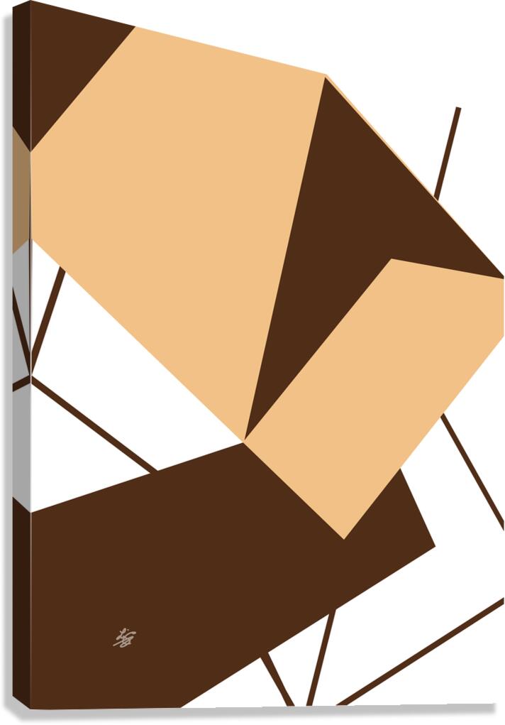 Scattered Triangle Abstract On White Background Canvas Print