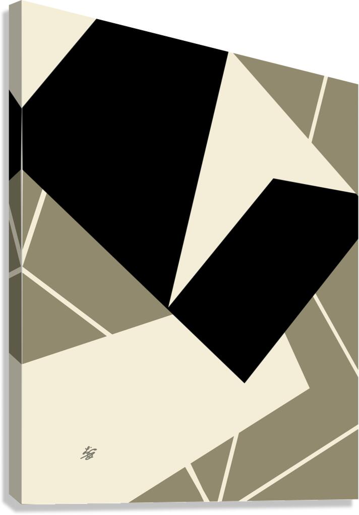 Geometric Abstract Beige Canvas Print