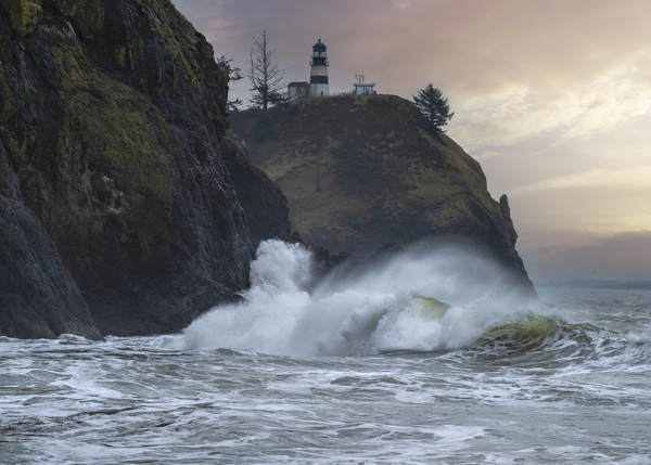 Where the waves crash by Louis Ruth Photography