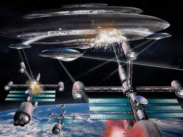 UFO Attack Print