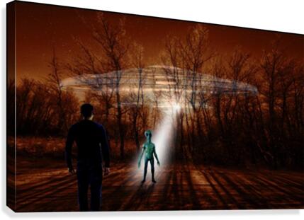 Dark Encounter Canvas Print