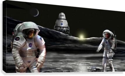 Shackleton Crater Canvas Print