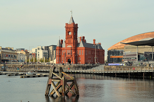 Cardiff Bay with Pierhead Building