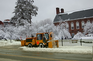 Snow clearing   in Wellesley MA USA