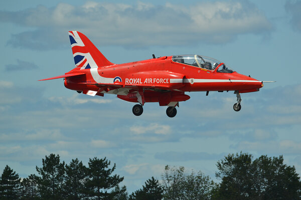 Red Arrows Hawk  landing by Ross Sharp