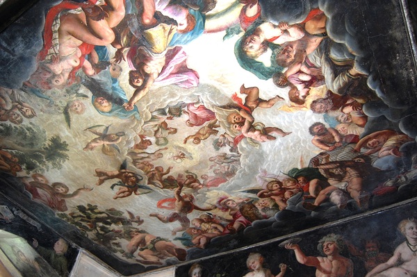 Painted ceiling Little Castle Bolsover Castle Derbyshire by Ross Sharp