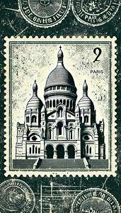 Sacre Cour Paris Stamp
