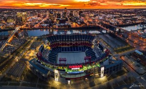 Nashville and Titans stadium