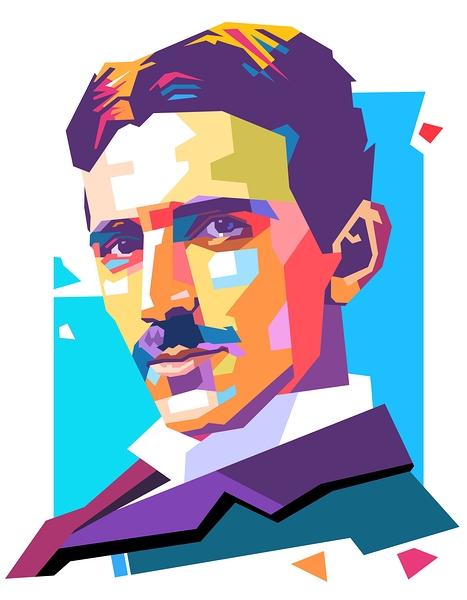 Nikola Tesla art Print