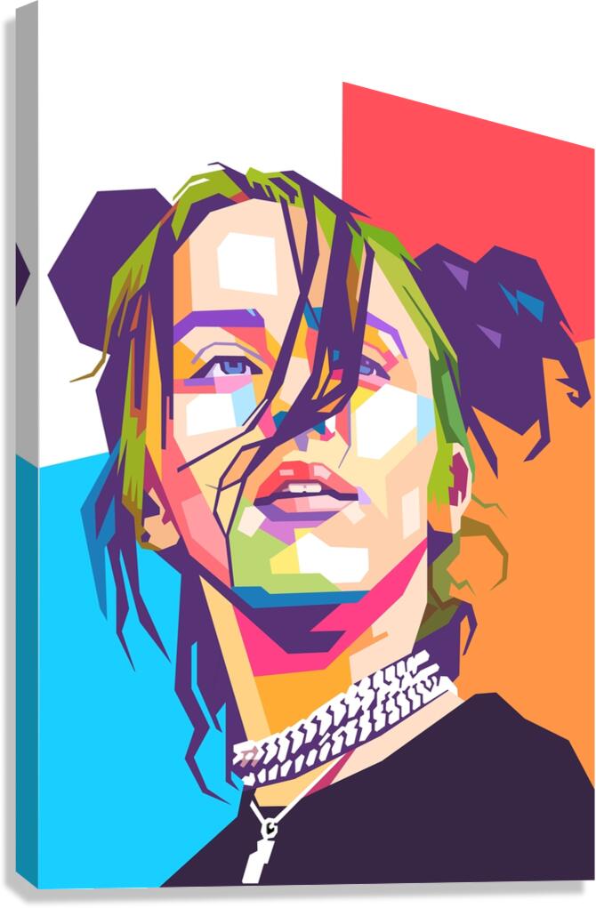 Billie Eilish wpap art style Canvas Print