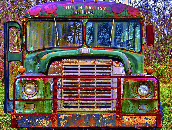 Rust Bus Print
