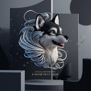 The wolf is elegantly