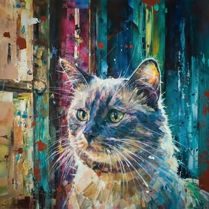 Cat looks at the rain 