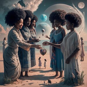 Black Scientistes in an anciens style 