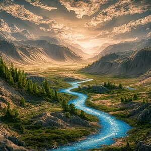 Highly detailed landscape elegant 