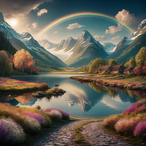 Surreal masterpiece showcasing a breaking landscape 